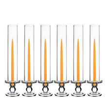 Case of 24 Sets - Glass Candle Holder H-3.75" with 14" Glass Tubes