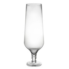 5.5" x 21.75" Glass Champagne Flute Short Stem Candle Holder - 4 Pieces