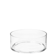 Case of 4 - Glass Cylinder Vase, H-4" D-10"