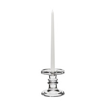 4.5" x 4.5" Glass Dual Use Pillar & Taper Candle Holder - 12 Pieces