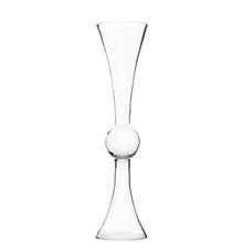 Case of 2 - Reversible Glass Trumpet Clarinet Vase, H-30" D-7.75"