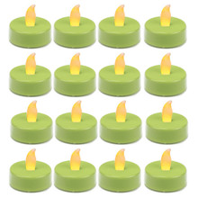 Case of 720 - Flameless Green 1.5 inch LED Tealight Candles