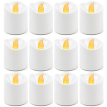 Case of 180 - White LED Flameless Votive Pillar Candle Party Lights, Height -1.5" Width - 1.5"