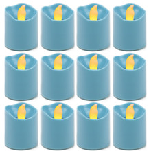 Case of 180 - Blue LED Flameless Votive Pillar Candle Party Lights, Height -1.5" Width - 1.5"
