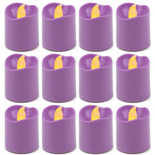 Case of 180 - Violet LED Flameless Votive Pillar Candle Party Lights, Height -1.5" Width -1.5"