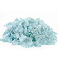 28 lbs - Frosted Light Blue Crushed Sea Glass Vase Filler, 1.5 Cups/LBS