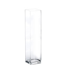 Case of 6 - Glass Square Vase, 4.75" x 4.75" x 24"