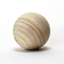 Case of 18 - Natural Round Unfinished Wood Ball, D-3.5"