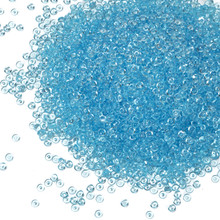 24 lbs - Light Blue Acrylic Raindrop Beads Vase Filler, 0.25"