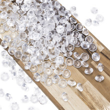 24 lbs - Clear Acrylic Diamonds Vase Filler, 0.75"