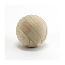 Case of 12 - Natural Round Unfinished Wood Ball, D-4"