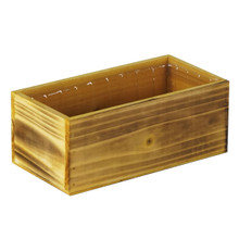 Case of 20 - Unfinished Wood Rectangle Planter Box With Plastic Liner, 5" x 10" x 4"