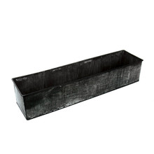 Case of 4 - Iron Grey Finish Zinc Metal Rectangle Planter Box, 5" x 20" x 4"