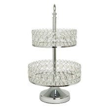 Tiered Metal Basket Stand 22" - Silver