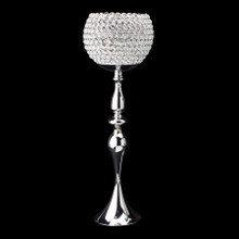 Crystal Globe Candle Holder Stand 29½"