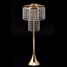 Crystal Chandelier Centerpiece Display Table Top 24" - Gold