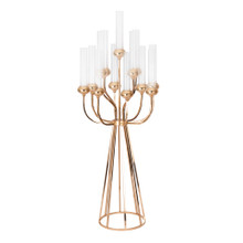 13 Head Candle Holder with Cylinder Shade 47" - Gold