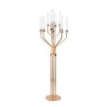 13 Head Candle Holder with Cylinder Shade 63" - Gold