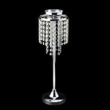Centerpiece Riser with Crystal Strands 20"- Silver
