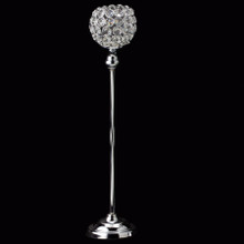 Crystal Ball Candle Holder Stand 19 - Silver