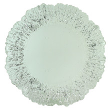 Case of 12 Silver Glass Charger Plates, 13" Inch