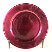 Case of 36 Round Charger Plate In Purple-Burgundy, 13"