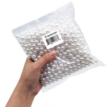 Medium White Undrilled Plastic Faux Pearls - 1/2", 14mm - Case of 36 bags