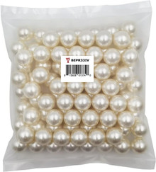 Large Ivory Undrilled Plastic Faux Pearls - 3/4", 18mm - Case of 36 bags
