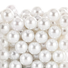 Large White Undrilled Plastic Faux Pearls - 3/4", 18mm - Case of 36 bags