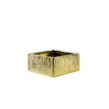 Textured Gold Low Square Block - 8"X4"H - Case of 6