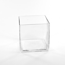 Everyday Clear Cube Glass Vase / Candle Holder - 7" - Case of 4