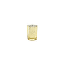 Gold Speckled Mercury Cylinder Votive Candle Holder - 2.75"- Case of 72
