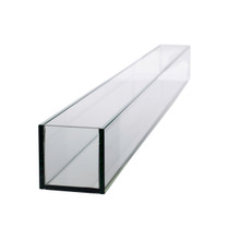 Rectangular Plate Glass Planter Box - 4" x 4" x 36" - 2 Pieces