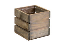 Rustic Wood Wine Crate Box - 6" - Case of 6