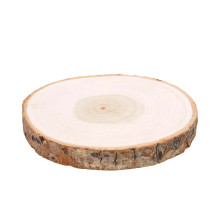 Case of 12 Rustic Natural Wood Slices, Round Poplar Wood Slabs - 9" Dia