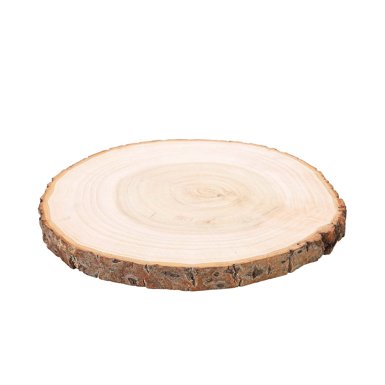 Case of 12 Rustic Natural Wood Slices, Rectangular Poplar Wood