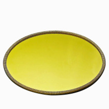 Copy of Case of 8 Round Gold Mirror Glass Charger Plates with Rhinestone Rim - 13"