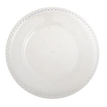 Case of 24 Clear Acrylic Plastic Beaded Rim Charger Plates - 12"