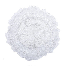 Case of 24 Clear Round Reef Acrylic Plastic Charger Plates, Dinner Charger Plates - 13"