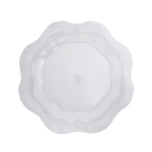 Case of 24 Clear Baroque Scalloped Acrylic Plastic Charger Plates, Hexagon Charger Plates - 13"