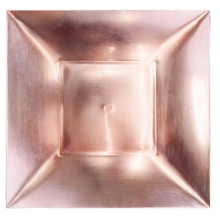 Case of 24 Rose Gold Square Rim Acrylic Charger Plates, Modern Glam Table Decor - 12"