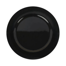 Case of 24 Black Round Acrylic Plastic Charger Plates, Dinner Party Table Decor - 13"