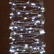 Case of 12 Cool White LED String Battery Operated 10'L