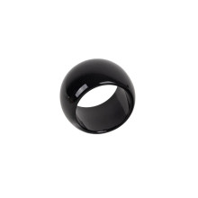 Case of 48 Shiny Metallic Black Acrylic Napkin Rings