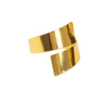Case of 48 Shiny Gold Metal Swirl Wrap Cuff Band Napkin Rings, Decorative Scroll Serviette Buckle Napkin Holders