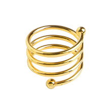 Case of 48 Gold Plated Spiral Aluminum Napkin Rings
