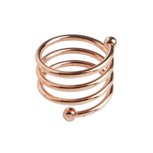Case of 48 Rose Gold Plated Spiral Aluminum Napkin Rings