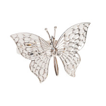 Case of 48 Silver Metal Butterfly Napkin Rings, Decorative Laser Cut Cloth Napkin Holders