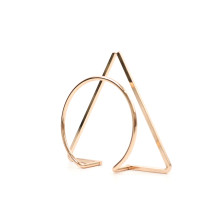 Case of 48 Gold Geometric Metal Napkin Rings, Modern Nordic Napkin Holder Stands