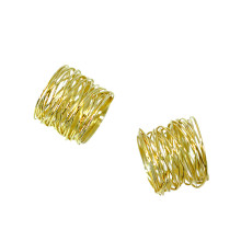 Case of 48 Shiny Gold Metal Wire Paper or Cloth Linen Napkin Rings